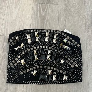 Bedazzled tube top black NEW
